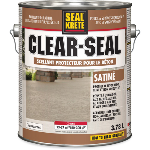 Produit d&eacute;tanch&eacute;it&eacute; protecteur Seal-Krete, 3,78 L, &agrave; l'ur&eacute;thane, Satin, Transparent CSL Industriel Inc.