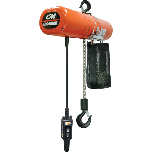 Lodestar Electric Chain Hoists, 10' Lift, 2000 lbs. (1 tons) Capacity, 16 FPM CSL Industriel Inc.