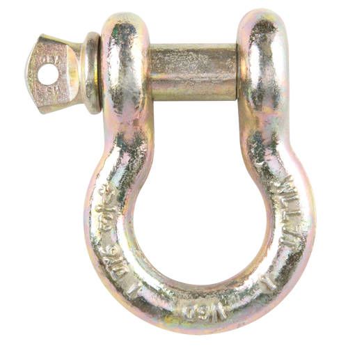Screw Pin Anchor Shackle, 3/8", Screw Pin, Yellow Chromate Plated CSL Industriel Inc.