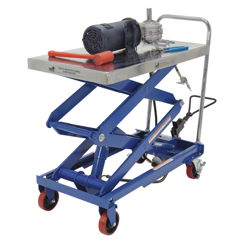Pneumatic Hydraulic Scissor Lift Table, Steel, 35-1/2" L x 20" W, 800 lbs. Cap. CSL Industriel Inc.