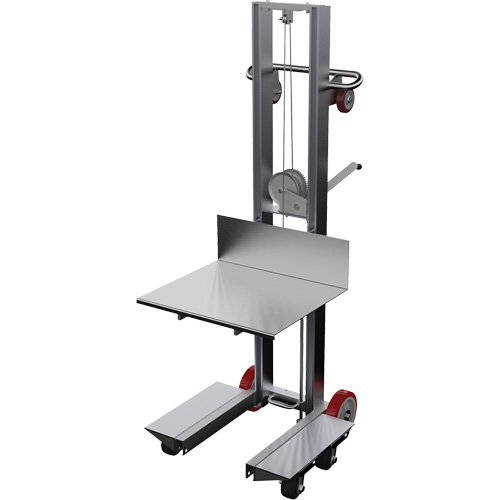 Platform Lift Stacker, Hand Winch Operated, 400 lbs. Capacity, 60" Max Lift CSL Industriel Inc.