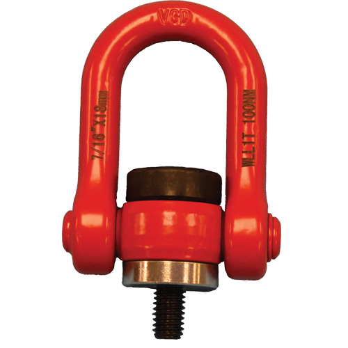 Anneau de levage pivotant VQ pour palan, M8, Longueur du filetage 12 mm, Acier alli&eacute; CSL Industriel Inc.