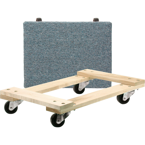Chariots en bois franc - usage moyen, Roues en Polyol&eacute;fine, Capacit&eacute; de 900 lb, 18" la x 24" p x 7" h CSL Industriel Inc.
