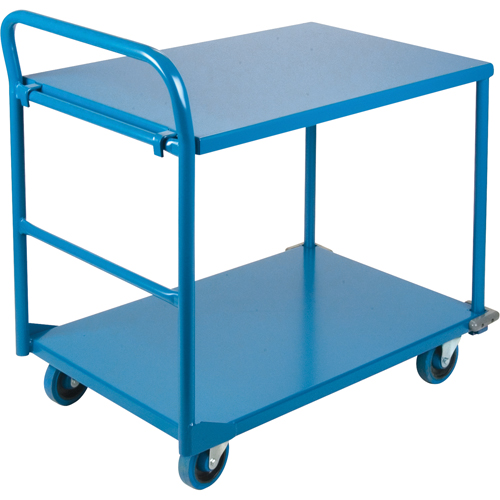 Chariots &agrave; tablettes/plateforme, Acier, 24" la x 36" p x 40" h, Capacit&eacute; de la plateforme 1300 lb CSL Industriel Inc.