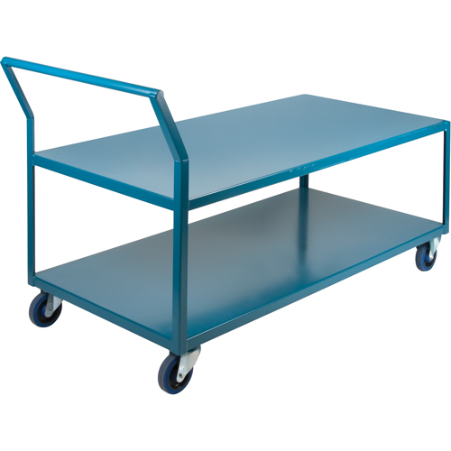 Heavy-Duty Low Profile Shop Carts, 2 Tiers, 30" W x 60" D x 40" H, 1200 lbs. Cap. CSL Industriel Inc.