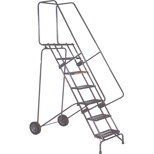 Fold-N-Store Rolling Ladders, 9 Steps, Perforated, 90" High CSL Industriel Inc.