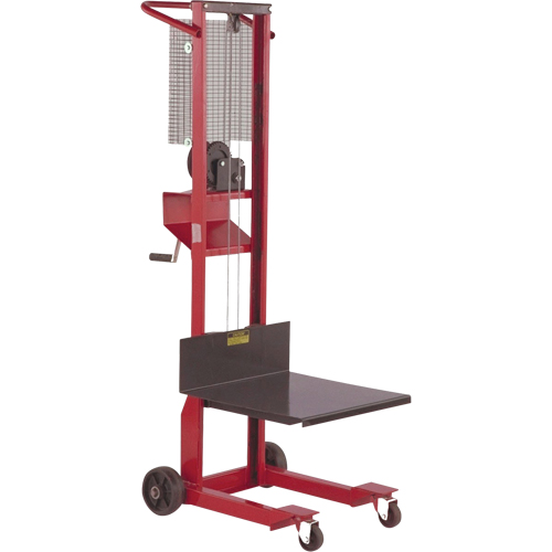 Platform Lift Stacker, Hand Winch Operated, 500 lbs Capacity, 54" Max Lift CSL Industriel Inc.
