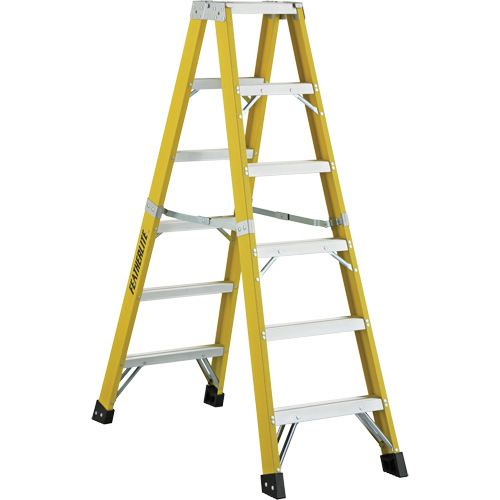 6600 Series Industrial Heavy-Duty 2-Way Stepladders, Fibreglass, 300 lbs. Capacity, 6' CSL Industriel Inc.