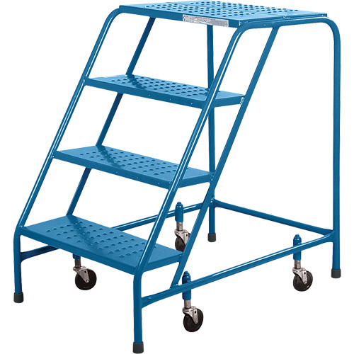 CSA Rolling Step Ladder, 4 Steps, 22" Step Width, 37" Platform Height, Steel CSL Industriel Inc.