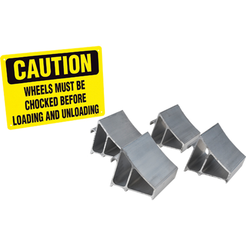 Aluminum Wheel Chock Kit, 7" W x 6" D x 6" H CSL Industriel Inc.