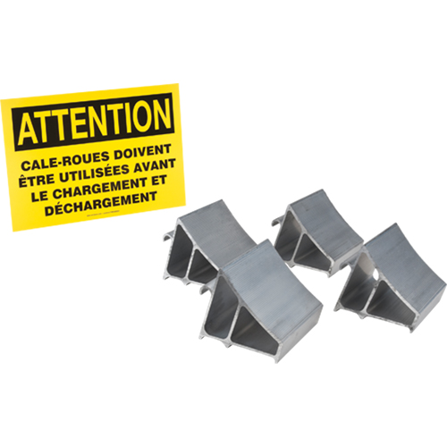 Aluminum Wheel Chock Kit, 7" W x 6" D x 6" H CSL Industriel Inc.