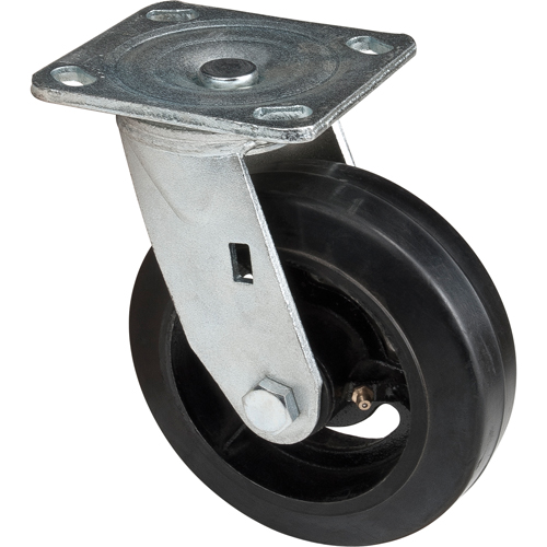 Roulette moul&eacute;, Pivotant, 6" (152,4 mm), Caoutchouc, 550 lb (249 kg) CSL Industriel Inc.