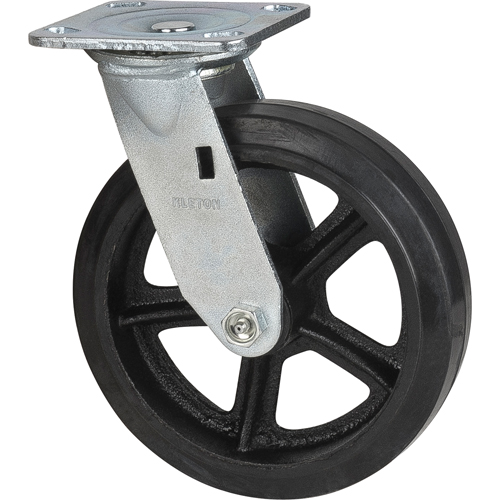 Roulette moul&eacute;, Pivotant, 8" (203,2 mm), Caoutchouc, 660 lb (299 kg) CSL Industriel Inc.