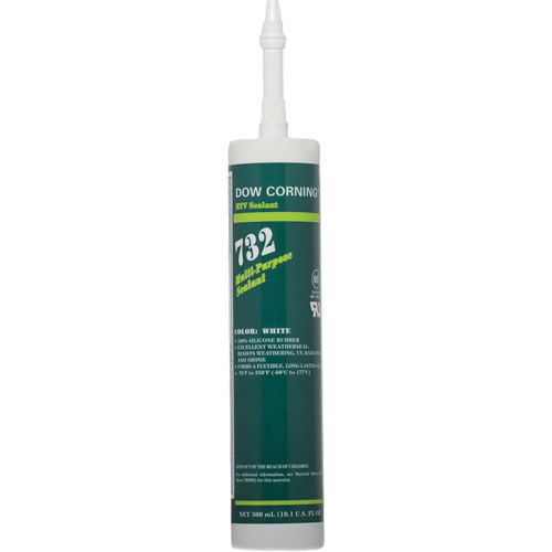 Scellant polyvalent &agrave; base de silicone Dowsil 732, 300 ml, Cartouche, Blanc CSL Industriel Inc.