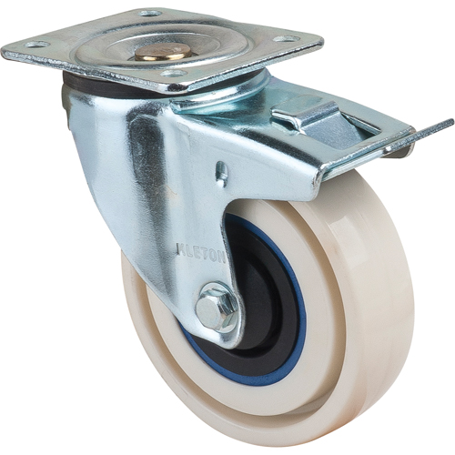 Sandwich Casters, Swivel with Brake, 4" (101.6 mm), Nylon, 440 lbs. (199.58 kg.) CSL Industriel Inc.