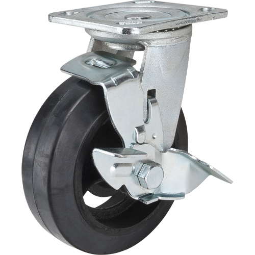 Mold-on Caster, Swivel with Brake, 6" (152.4 mm), Rubber, 550 lbs. (249 kg.) CSL Industriel Inc.