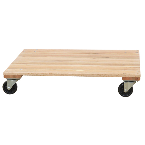 Solid Platform Wood Dolly, Rubber Wheels, 1200 lbs. Capacity, 18" W x 30" D x 7" H CSL Industriel Inc.