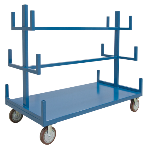 Mobile Pipe & Bar Rack, Steel, 48" W x 36" D x 60" H, 3000 lbs. Capacity CSL Industriel Inc.