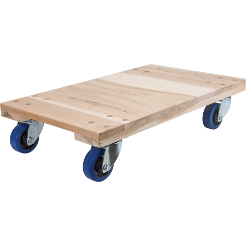 Heavy-Duty Solid Wood Dollies, Rubber Wheels, 1400 lbs. Capacity, 18" W x 30" D x 7" H CSL Industriel Inc.