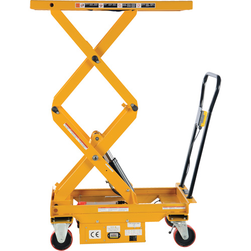 DC Powered Hydraulic Scissor Lift Elevating Cart, Steel, 39-3/4" L x 20-1/2" W, 1000 lbs. Capacity CSL Industriel Inc.