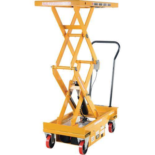 DC Powered Hydraulic Scissor Lift Elevating Cart, Steel, 39-3/4" L x 20-1/2" W, 1000 lbs. Capacity CSL Industriel Inc.