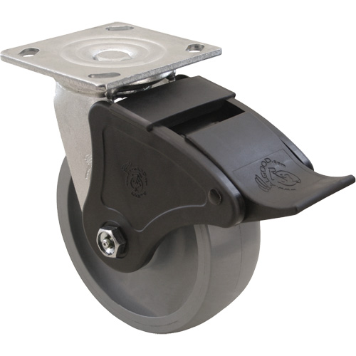 Max9 Caster, Swivel, 6" (152.4 mm), Envirothane Grey-WOW, 1100 lbs. (498.95 kg.) CSL Industriel Inc.