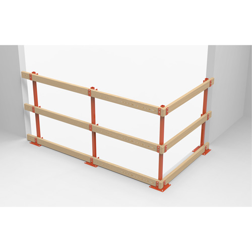 ProGuards Temporary Guard Rail Posts, 8" W x 39" H, Orange CSL Industriel Inc.