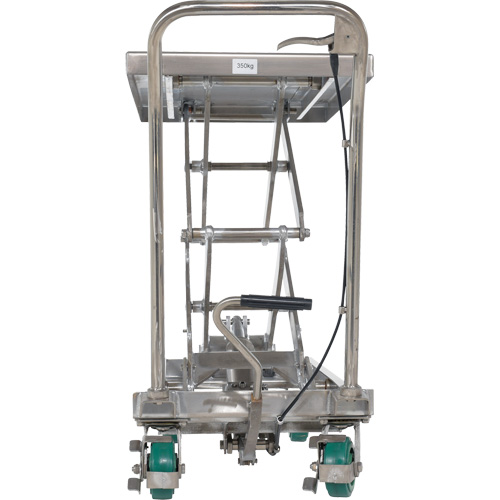 Manual Hydraulic Scissor Lift Table, 36-1/4" L x 19-3/8" W, Stainless Steel, 600 lbs. Capacity CSL Industriel Inc.