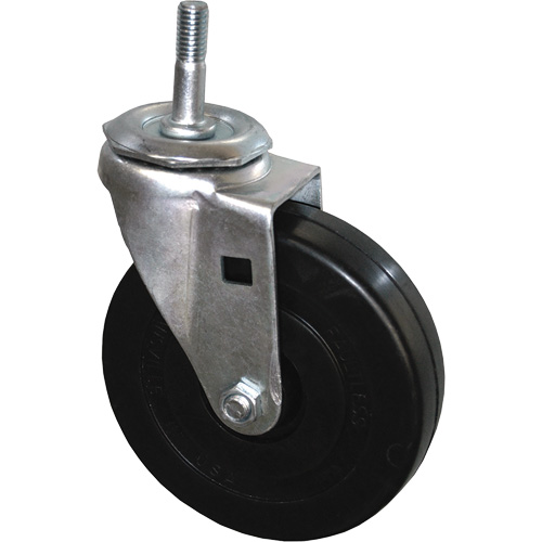 Roulette pivotante &agrave; tige filet&eacute;e pour chariot &agrave; bascule CSL Industriel Inc.