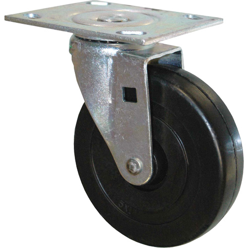 Roulette pivotante en caoutchouc pour chariot &agrave; plateforme CSL Industriel Inc.