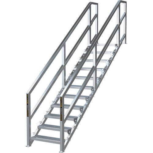 SmartStairs 11-16 Steps Modular Construction Stair System, 120" H CSL Industriel Inc.