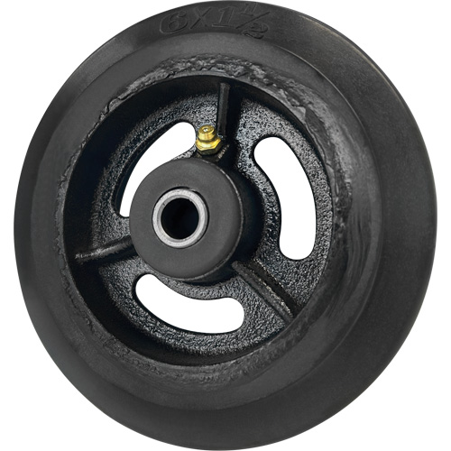 Mold-On Rubber Wheel, 6'' (152 mm) Dia. x 1-1/2" (38 mm) W, 450 lbs. (204 kg.) Capacity CSL Industriel Inc.