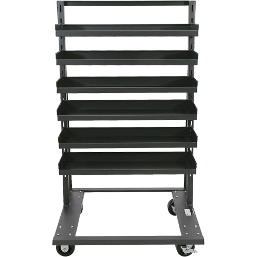 Chariot &agrave; cadre en A robuste &agrave; un c&ocirc;t&eacute; avec 6 plateaux &agrave; rebords, 38" x 25" x 63", Capacit&eacute; 2500 lb CSL Industriel Inc.