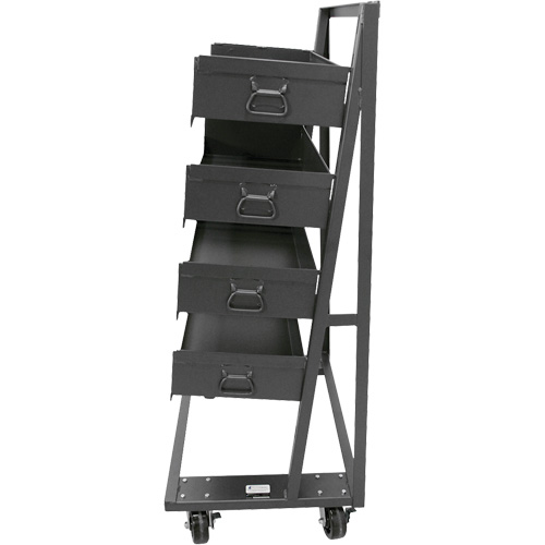 Single-Sided Heavy Duty A-Frame Cart with 4 Large Trays, 38" x 25" x 63", 2500 lbs. Capacity CSL Industriel Inc.