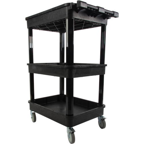 Chariot utilitaire avec tablette &agrave; bordure profonde, 3 tiers, 19" x 39-1/2" x 28-1/4", Capacit&eacute; 330 lb CSL Industriel Inc.