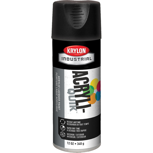 Industrial Acryli-Quik Lacquer, Black, Ultra-Flat, 12 oz., Aerosol Can CSL Industriel Inc.