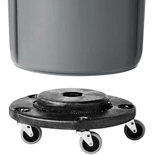 Brute&reg; Dolly, Polyethylene, Black, Fits: 20 - 55 US Gal. CSL Industriel Inc.
