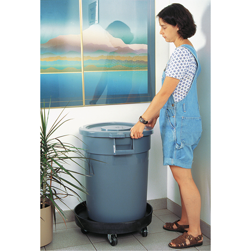 Waste Container Dolly, Polyethylene, Black CSL Industriel Inc.
