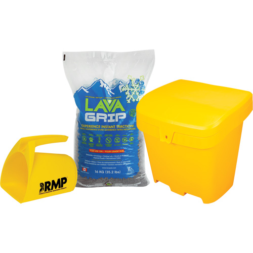 LavaGrip Traction-Aid Kit with 77 Bags, Container Size 35.3 lbs. (16 kg), Bag CSL Industriel Inc.