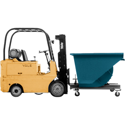 Conteneur autobasculeur, Acier, 3/4 vg³, Bleu CSL Industriel Inc.