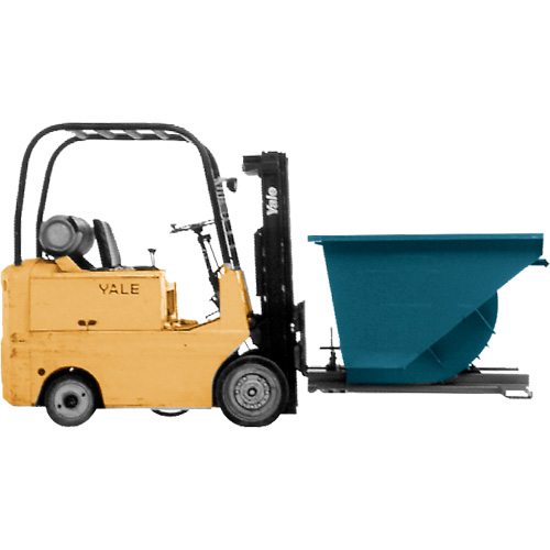 Conteneur autobasculeur, Acier, 3/4 vg³, Bleu CSL Industriel Inc.