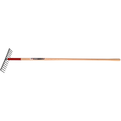 Level Rake, Wood Handle, 14-3/4" W, Tempered Steel Blade, 16 Tines CSL Industriel Inc.