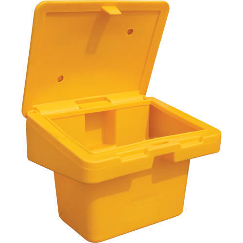Contenants pour sel & sable SOS, Avec Moraillon, 30" x 24" x 24", 5,5 pi³, Jaune CSL Industriel Inc.