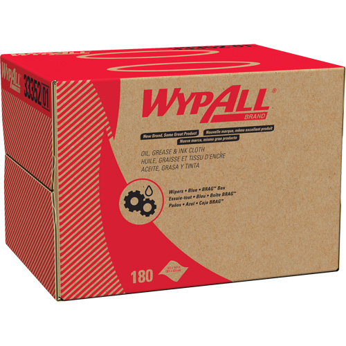 Chiffons WypAll pour l'huile, la graisse et l'encre, Sp&eacute;cialis&eacute;, 16-4/5" lo x 12" la CSL Industriel Inc.