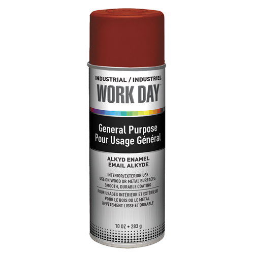 Industrial Work Day Paint, Red, Very Flat, 10 oz., Aerosol Can CSL Industriel Inc.
