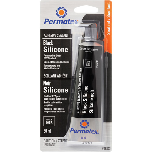Scellant adh&eacute;sif RTV, 80 ml, Tube, Noir CSL Industriel Inc.