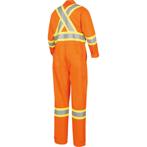 5555 Combinaison de s&eacute;curit&eacute; &agrave; haute visibilit&eacute; ignifuge et anti-arcs &eacute;lectriques, Taille 36, Orange haute visibilit&eacute;, 11 cal/cm² CSL Industriel Inc.