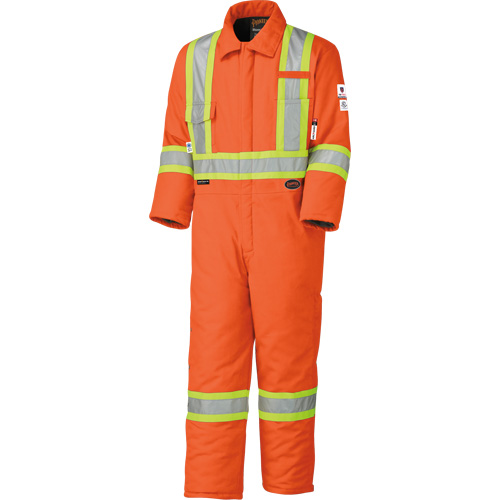 5532A Combinaison de s&eacute;curit&eacute; &agrave; haute visibilit&eacute; ignifuge et anti-arcs &eacute;lectriques, Taille 2T-Grand, Orange haute visibilit&eacute;, 58 cal/cm² CSL Industriel Inc.