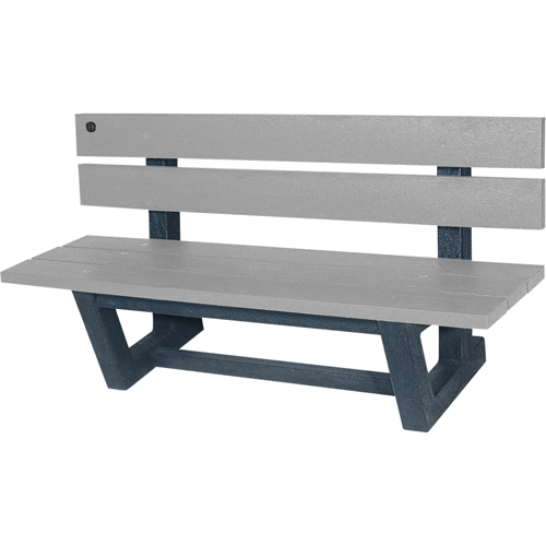 Bancs de parc d'ext&eacute;rieur, Plastique recycl&eacute;, 72" lo x 23-3/16" la x 29-13/16" h, Gris CSL Industriel Inc.