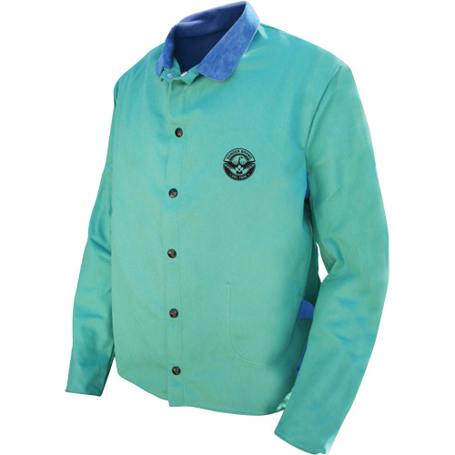 Veste de soudage Gander Brand Banox FR, Coton/Cuir, 2T-Grand, Vert CSL Industriel Inc.